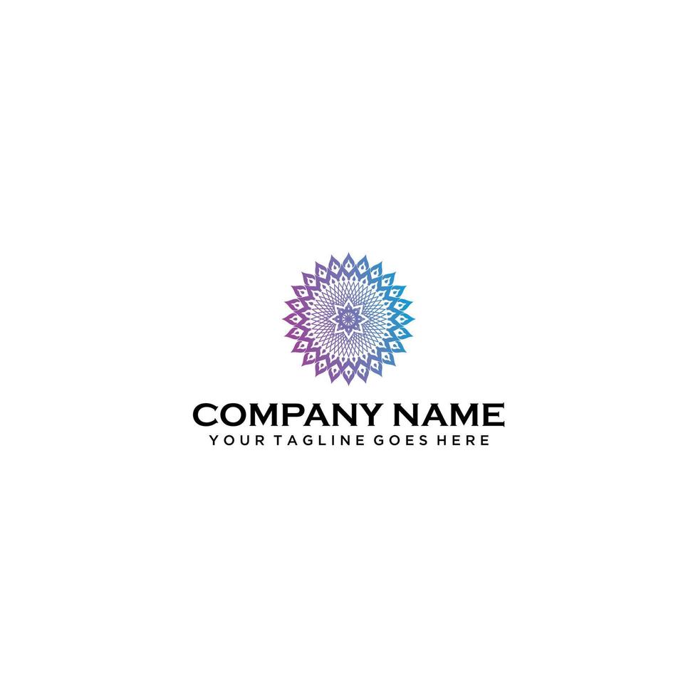 Company mark, emblem, element. Simple geometric mandala logotype. vector