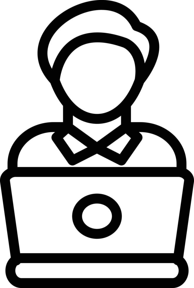 Studying Laptop Vector Icon Style