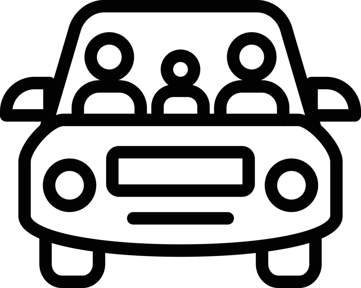 Family Car Vector Icon Style