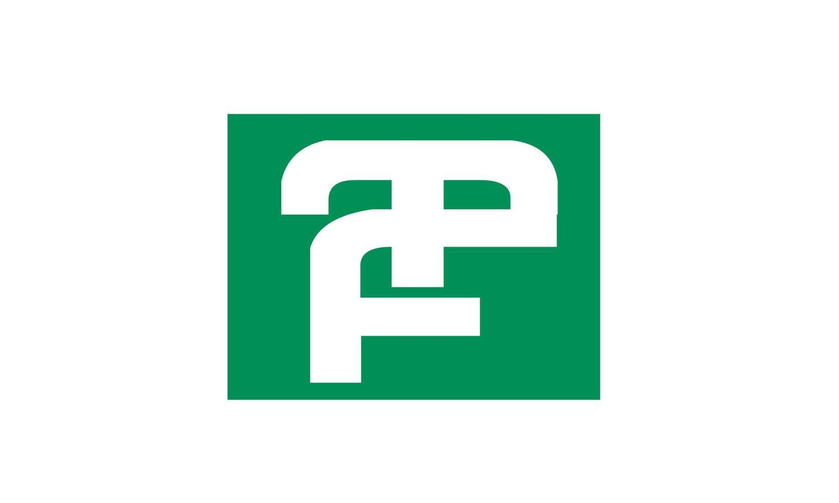 Alphabet letters Initials Monogram logo FP, PF, F and P vector