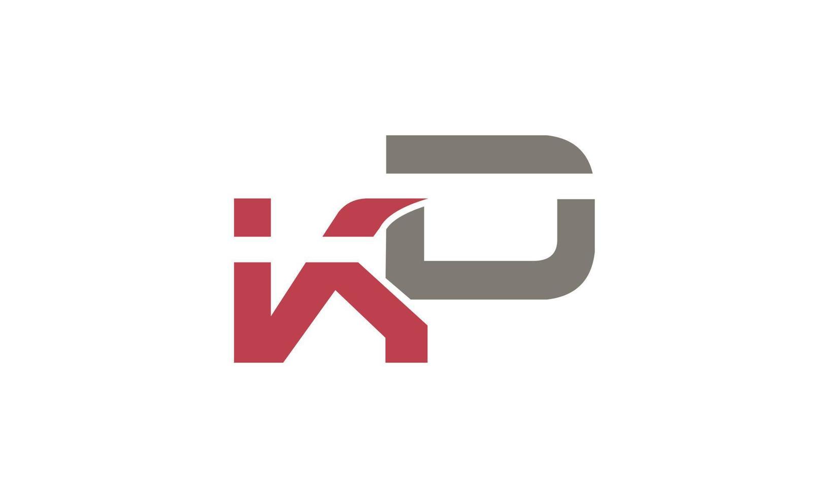 alfabeto letras iniciales monograma logo kd, dk, k y d vector