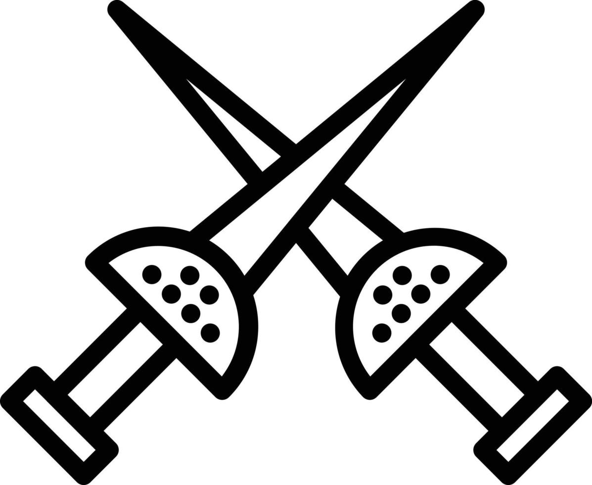 Fencing Sports Vector Icon Style