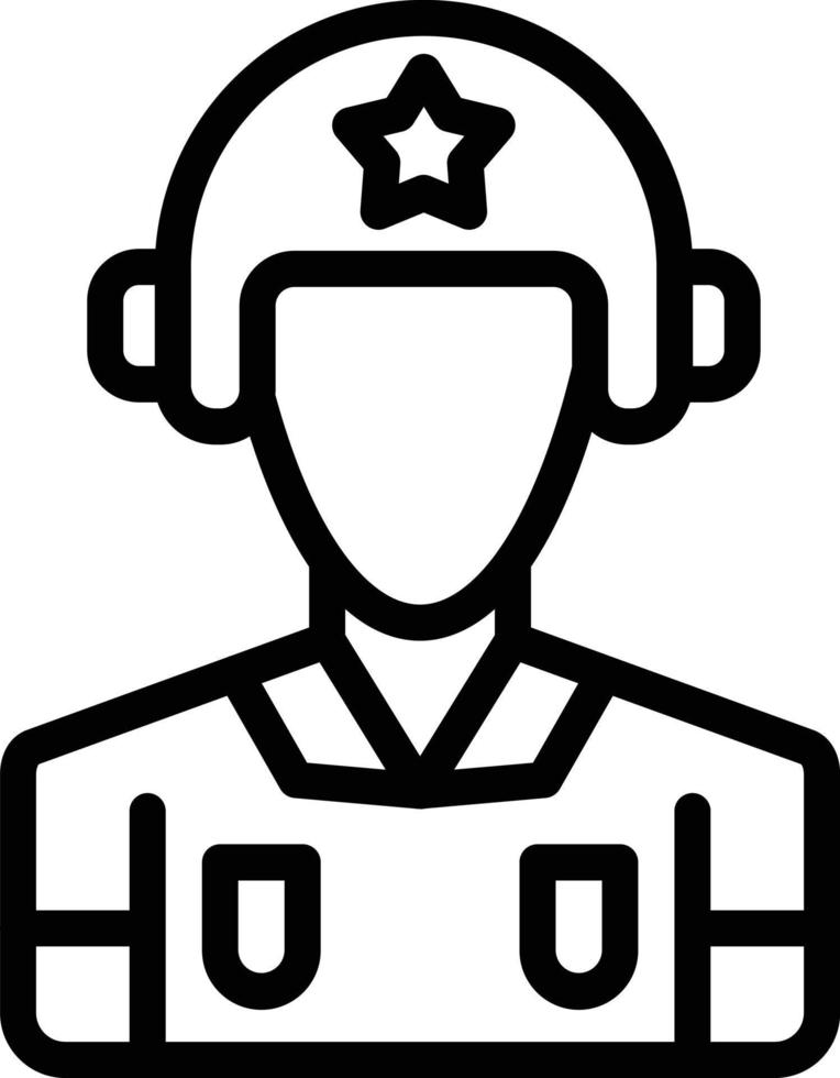 Army Pilot Vector Icon Style