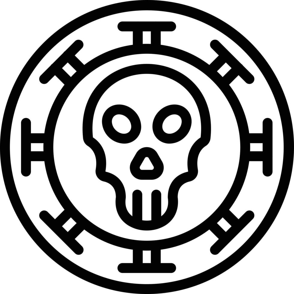 Pirate Coin Vector Icon Style