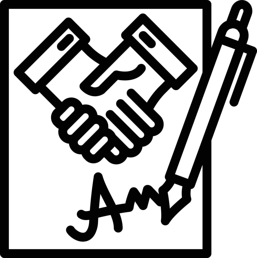 Vector Design Agreement Icon Style