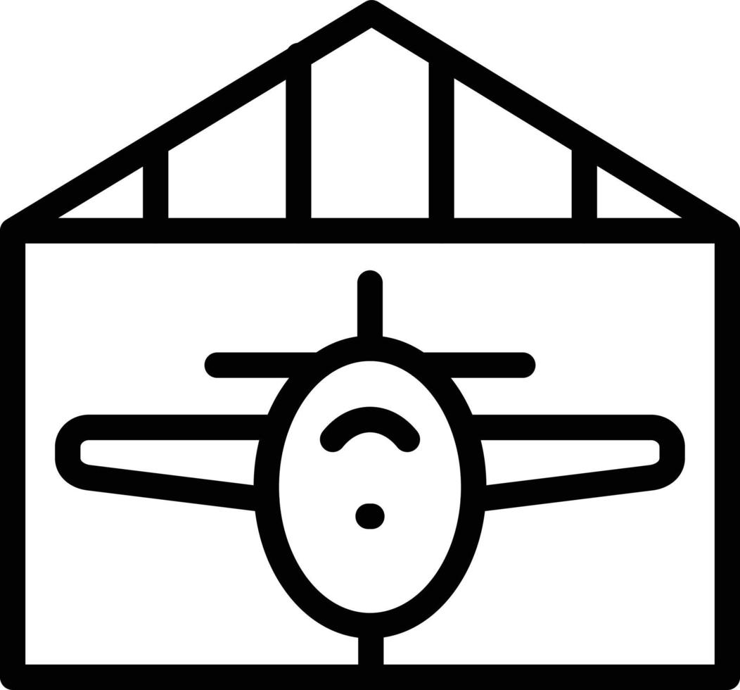 hangar vector icono estilo