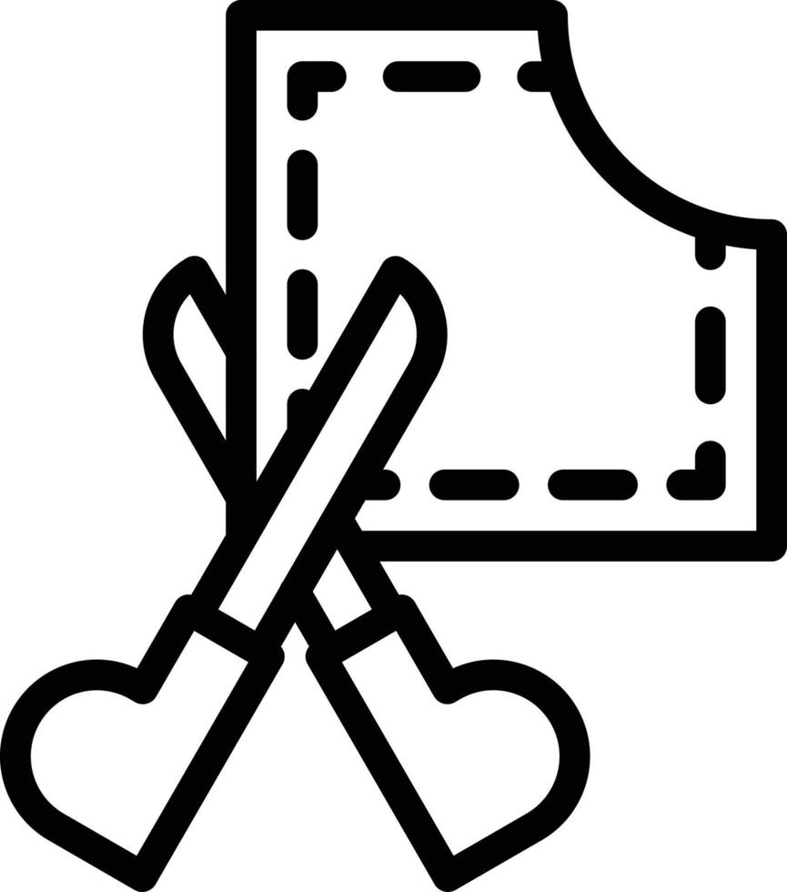 Cutting Clothes Vector Icon Style