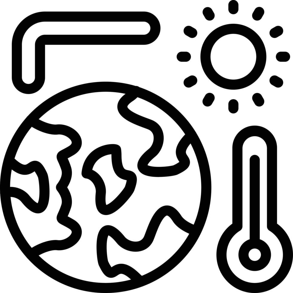 Global Warming Vector Icon Style