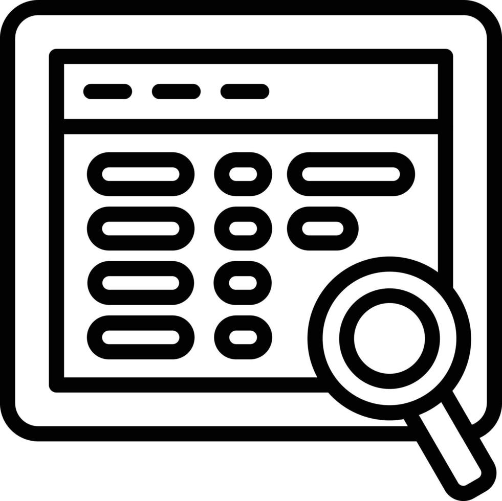 Website Search Vector Icon Style
