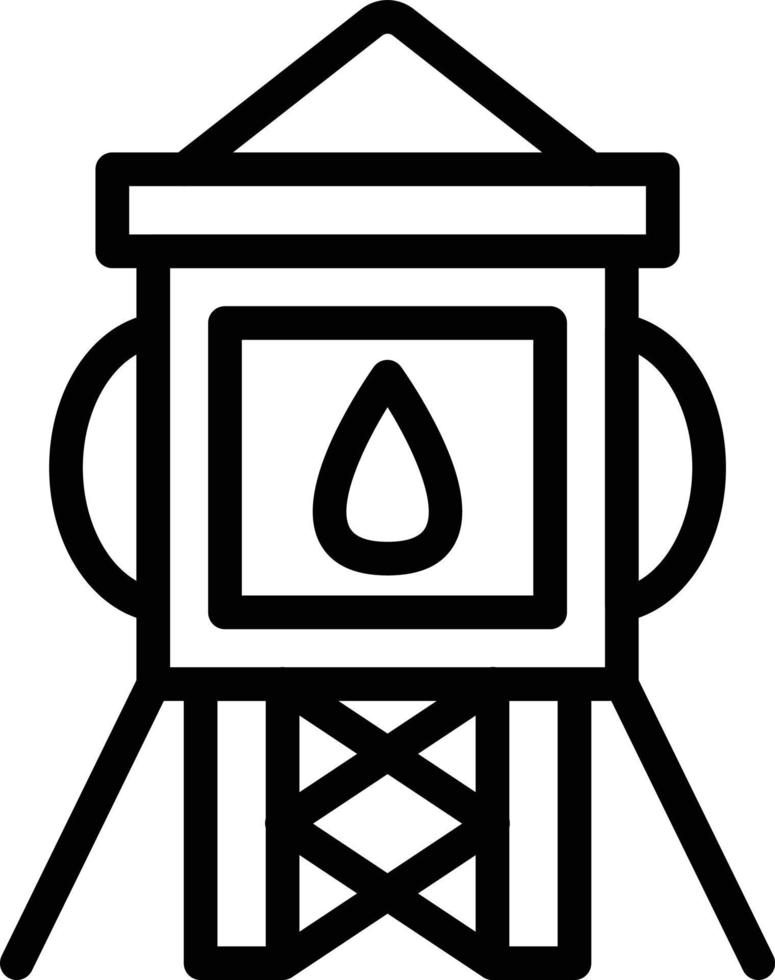 Water Tower Vector Icon Style