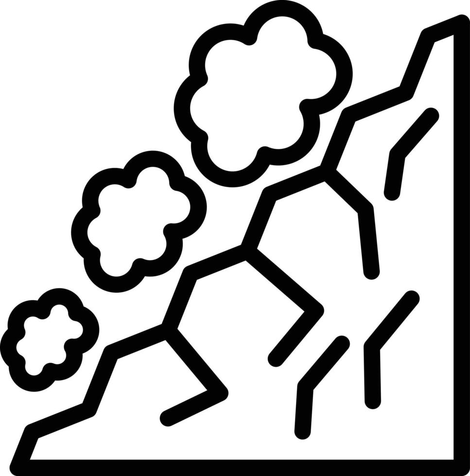 Snow Avalanche Vector Icon Style