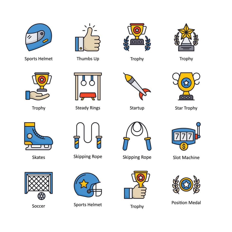 Sports And Awards vector Fill oultine Icon Design illustration. Sports And Awards Symbol on