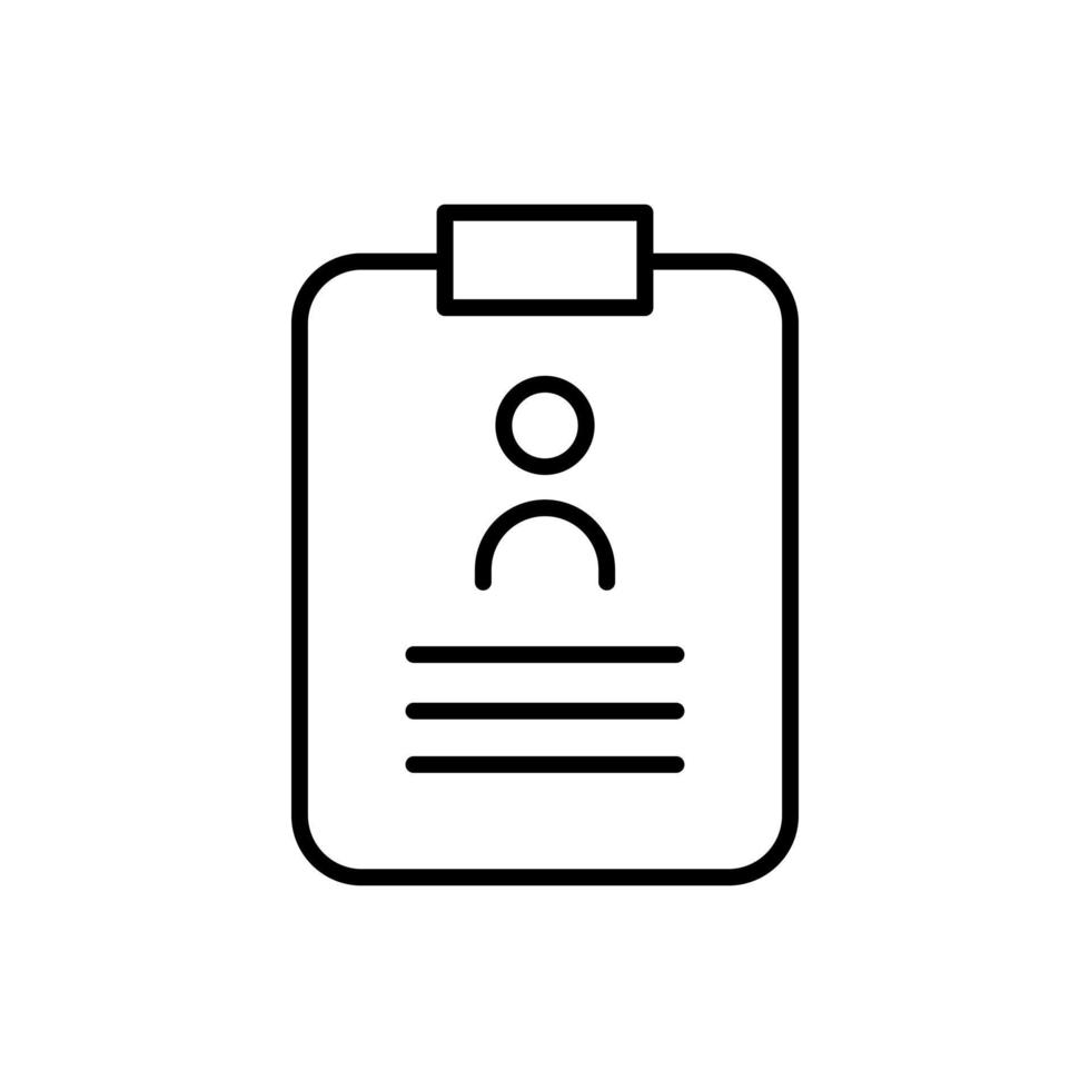 CV icon vector. Resume illustration sign. User data user data. vector
