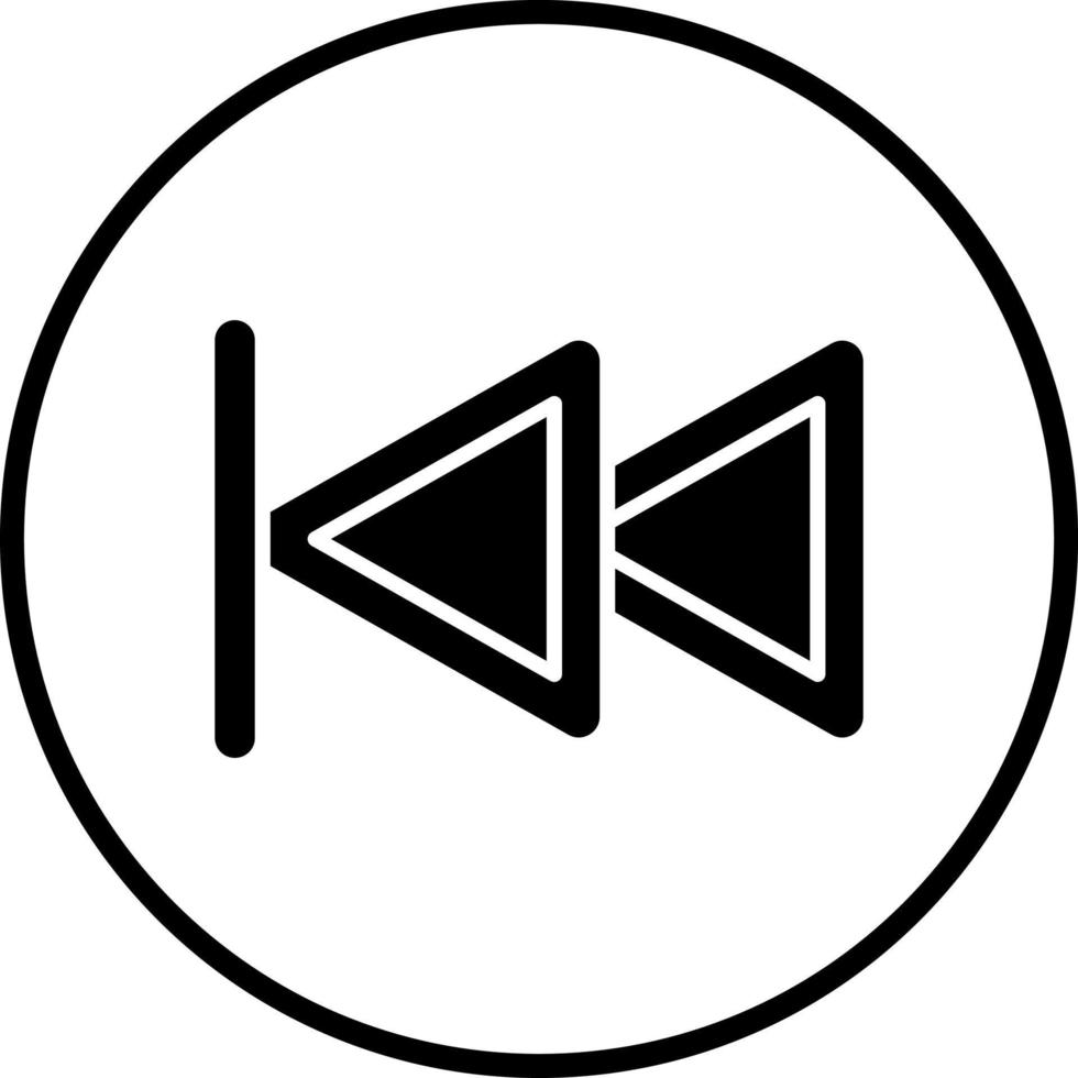 Backward Button Vector Icon Style