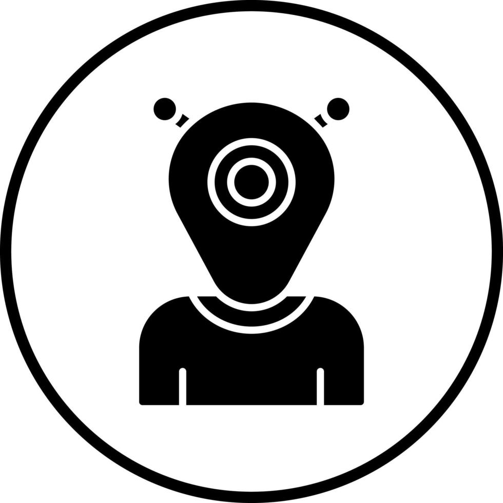 extraterrestre vector icono estilo