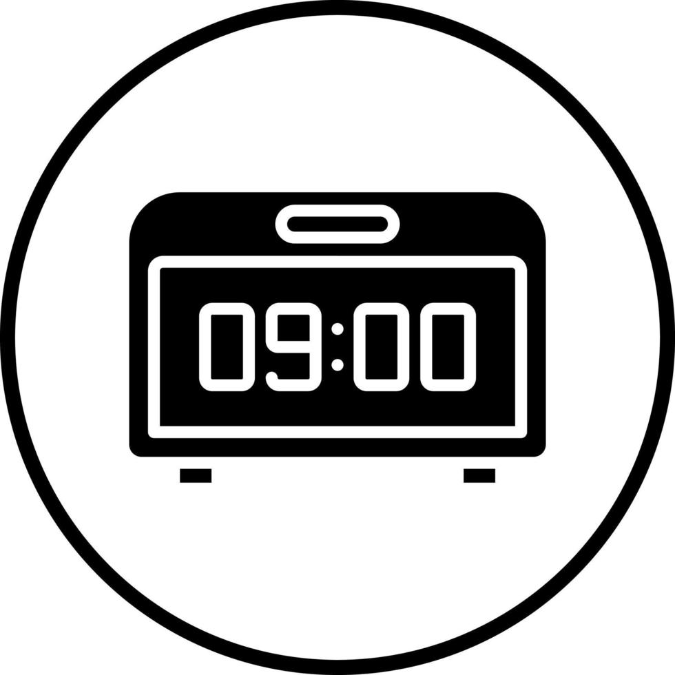 Digital Clock Vector Icon Style