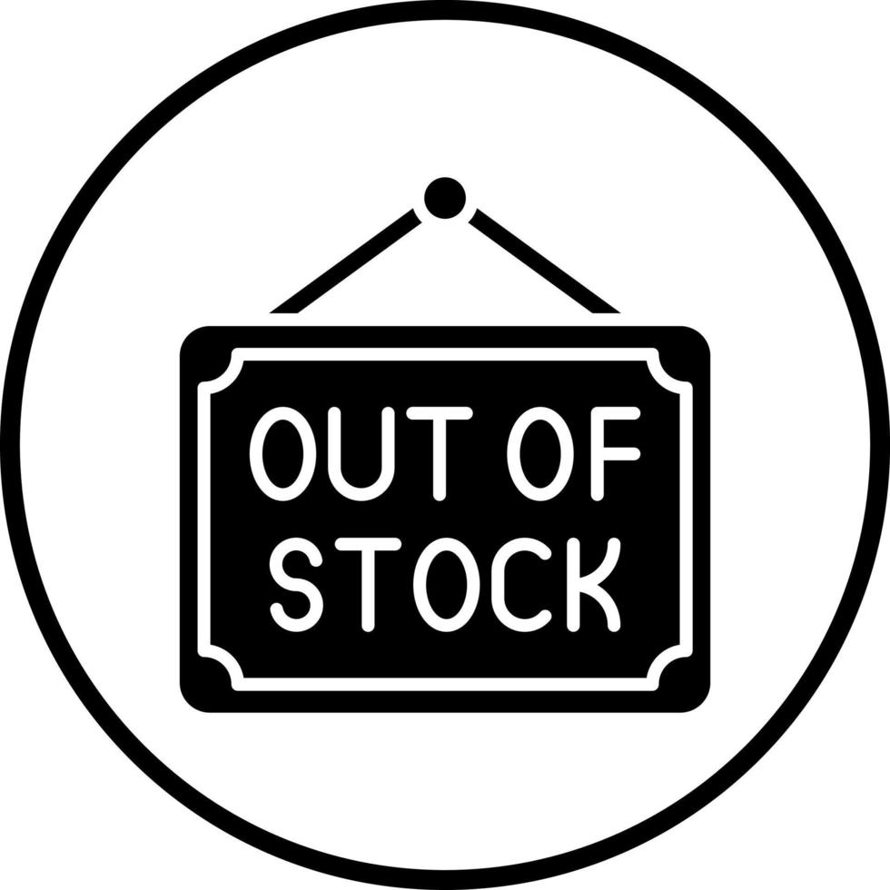 Out Of Stock Vector Icon Style