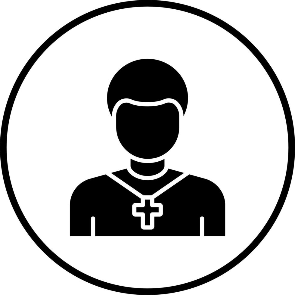 sacerdote vector icono estilo