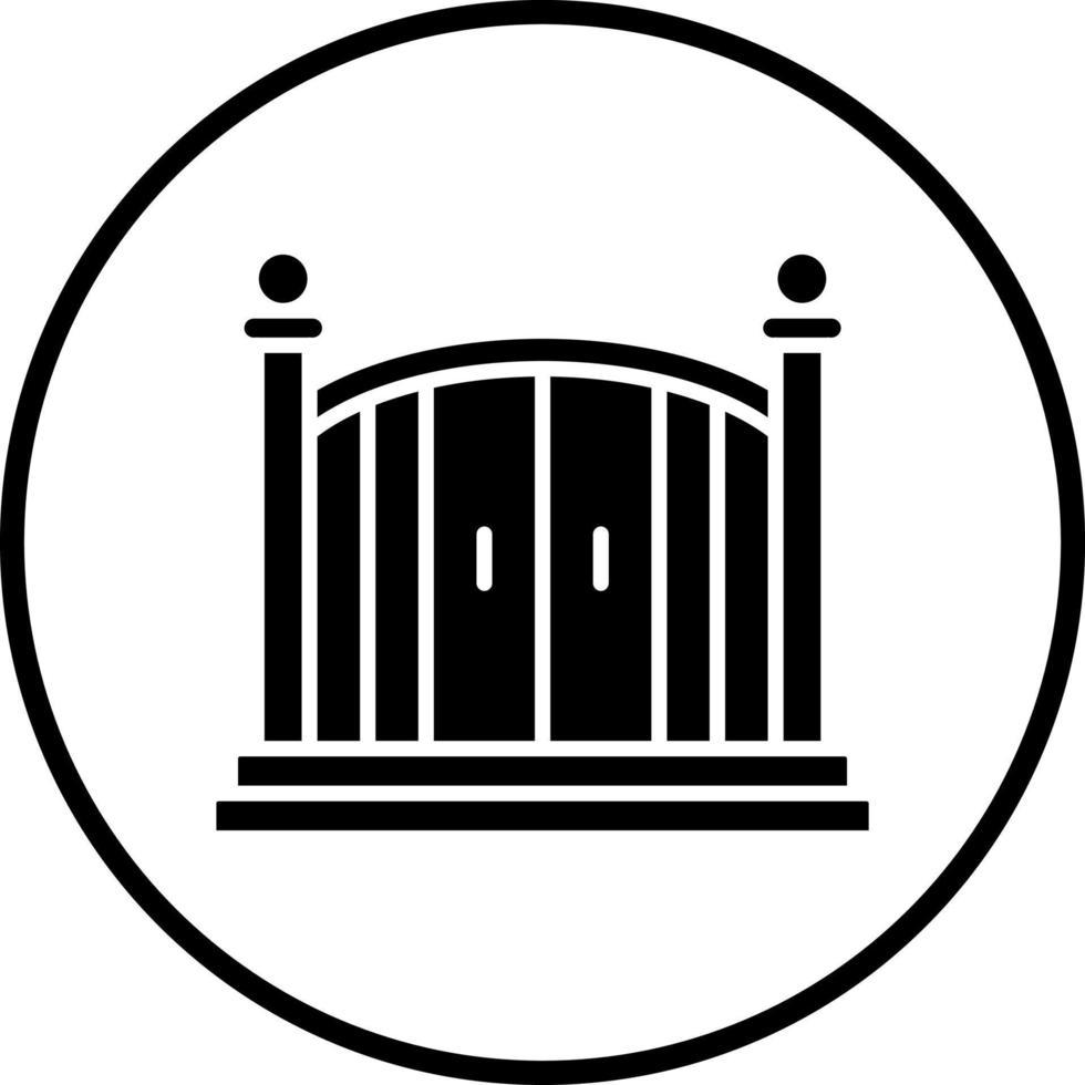 Entry Gate Vector Icon Style