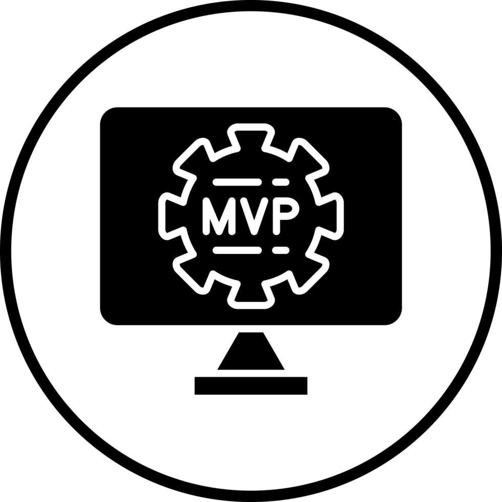 mvp vector icono estilo