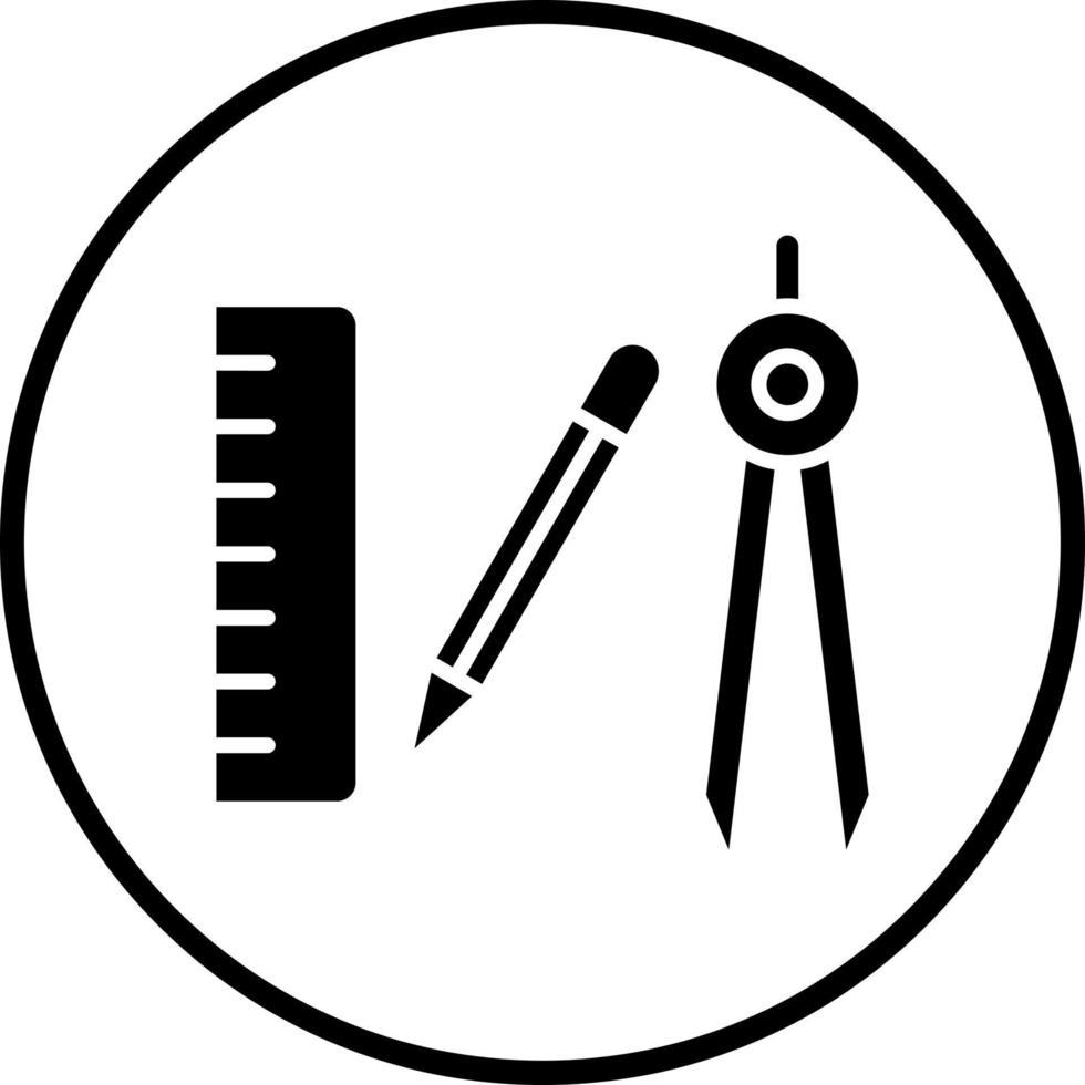 Mathematics Tools Vector Icon Style