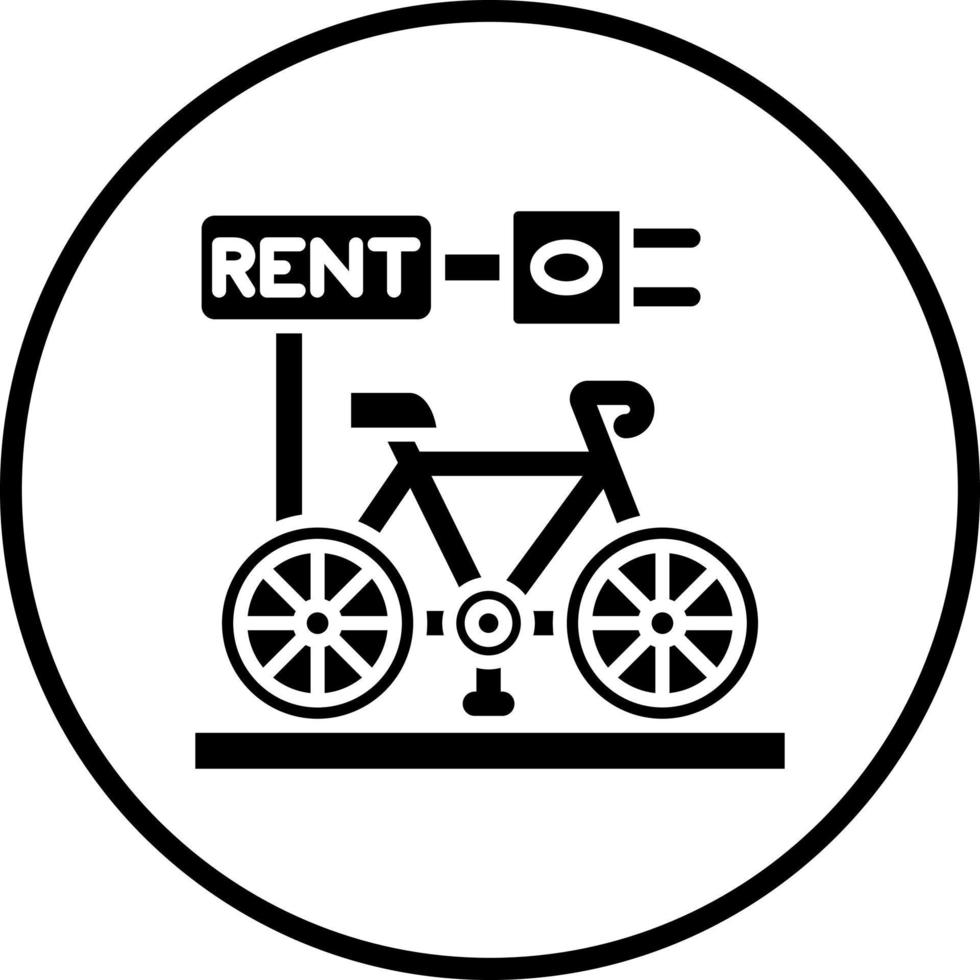 Electric Bicycle Rental Vector Icon Style