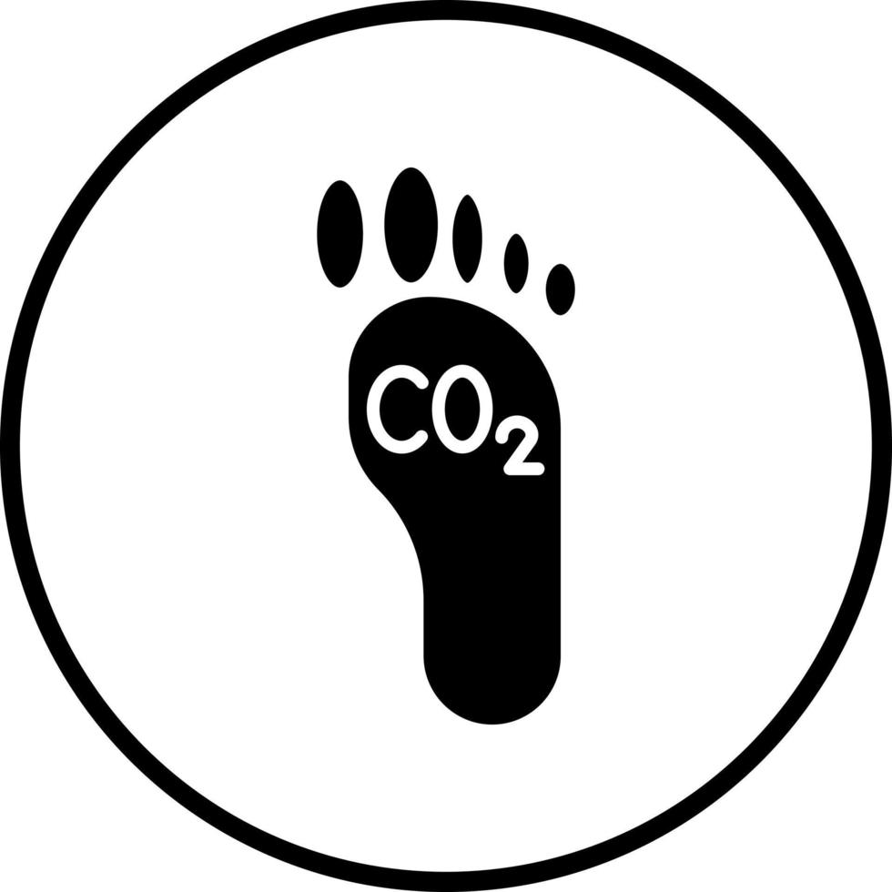 Carbon Footprint Vector Icon Style