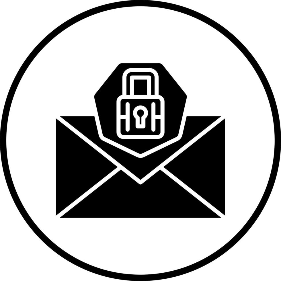 Email Security Vector Icon Style
