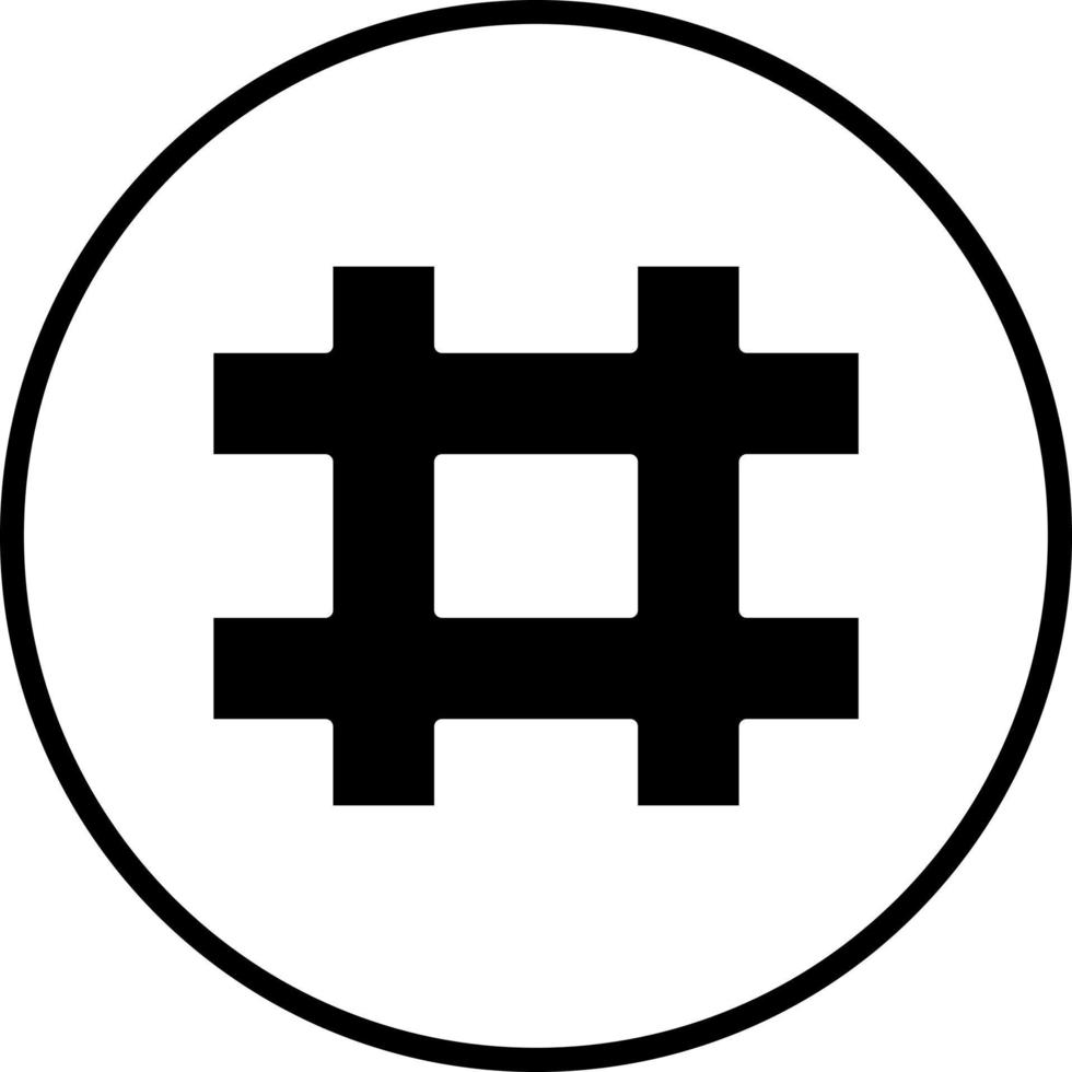 Hashtag Vector Icon Style
