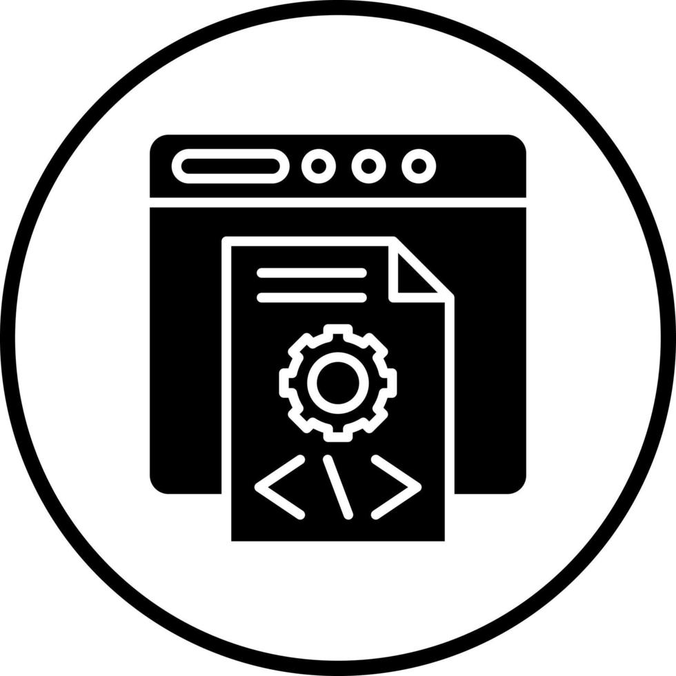 solicitud programación vector icono estilo