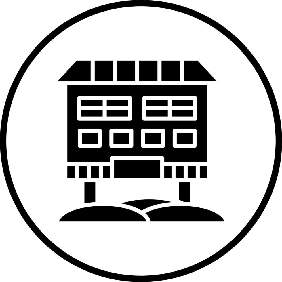Beach Villa Vector Icon Style