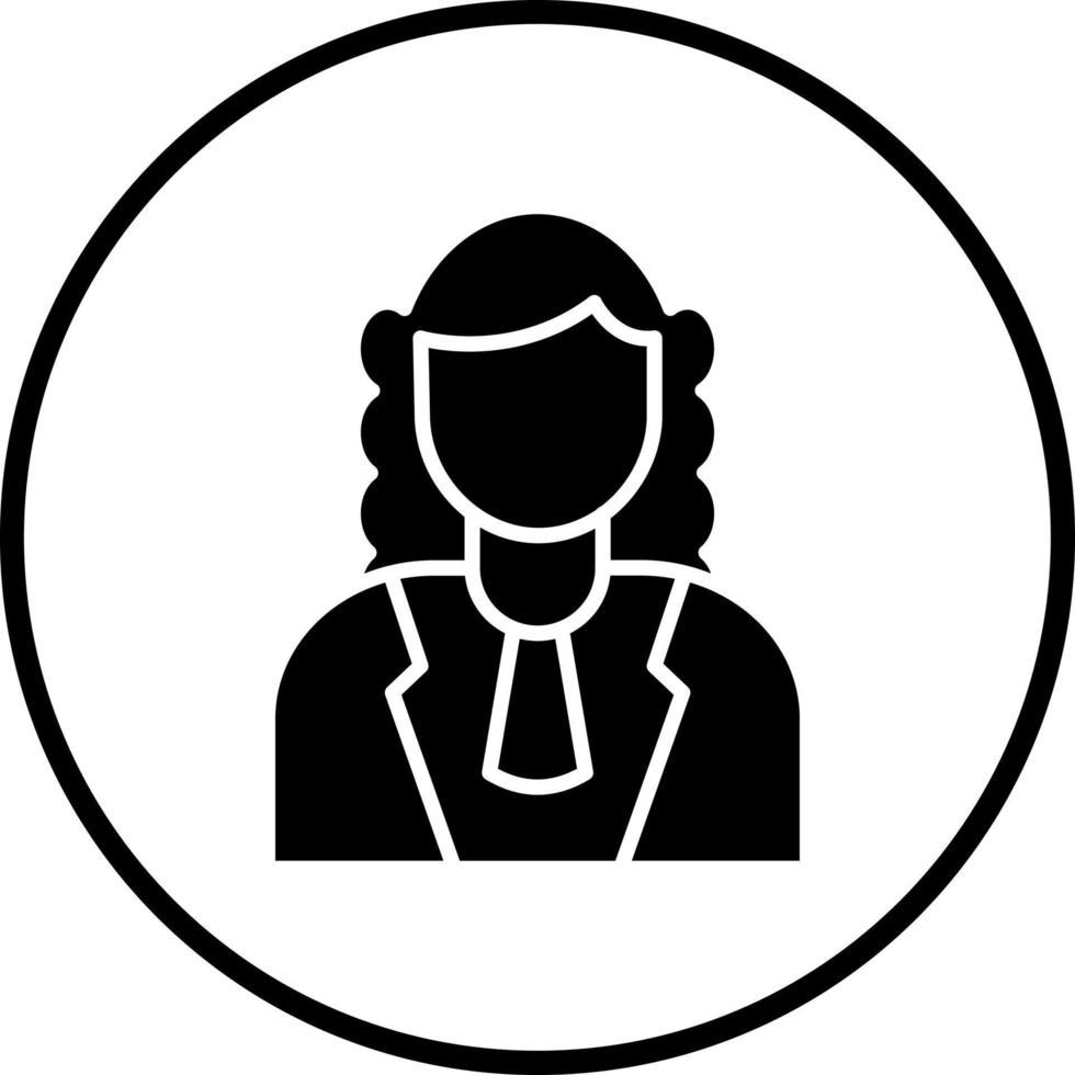 Judge Female Vector Icon Style