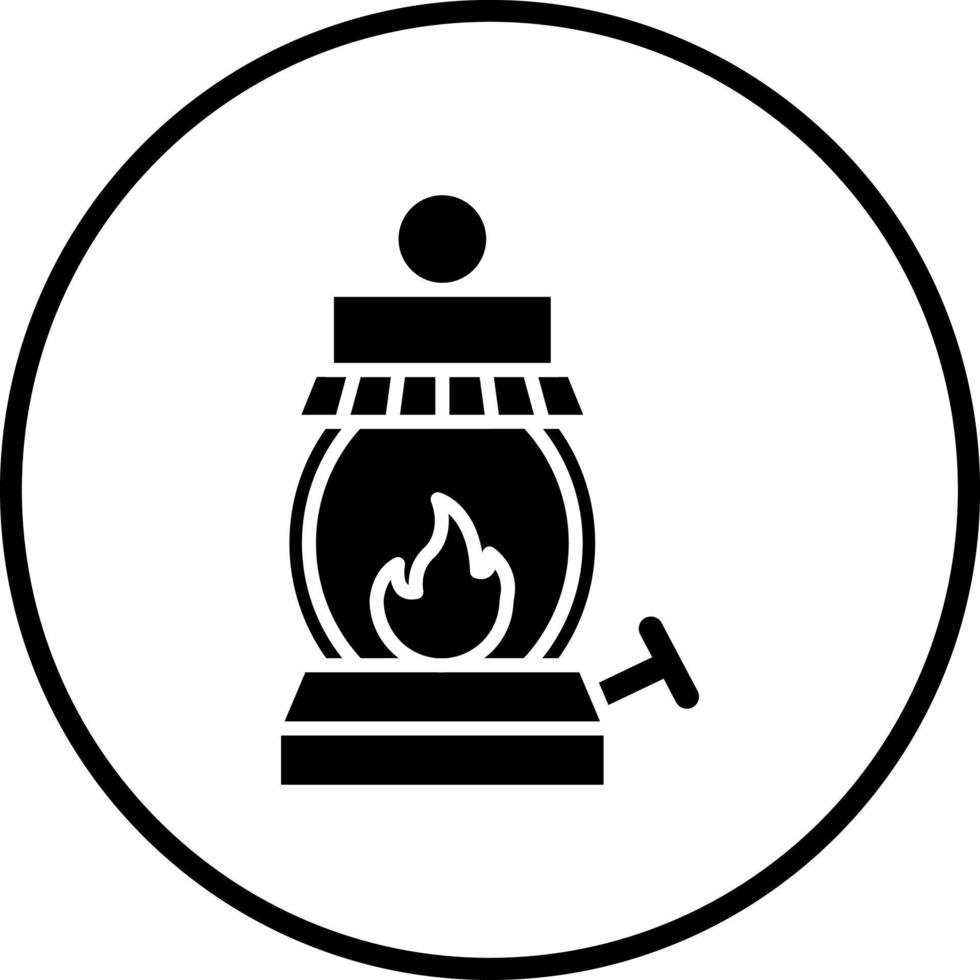 Gas Lamp Vector Icon Style
