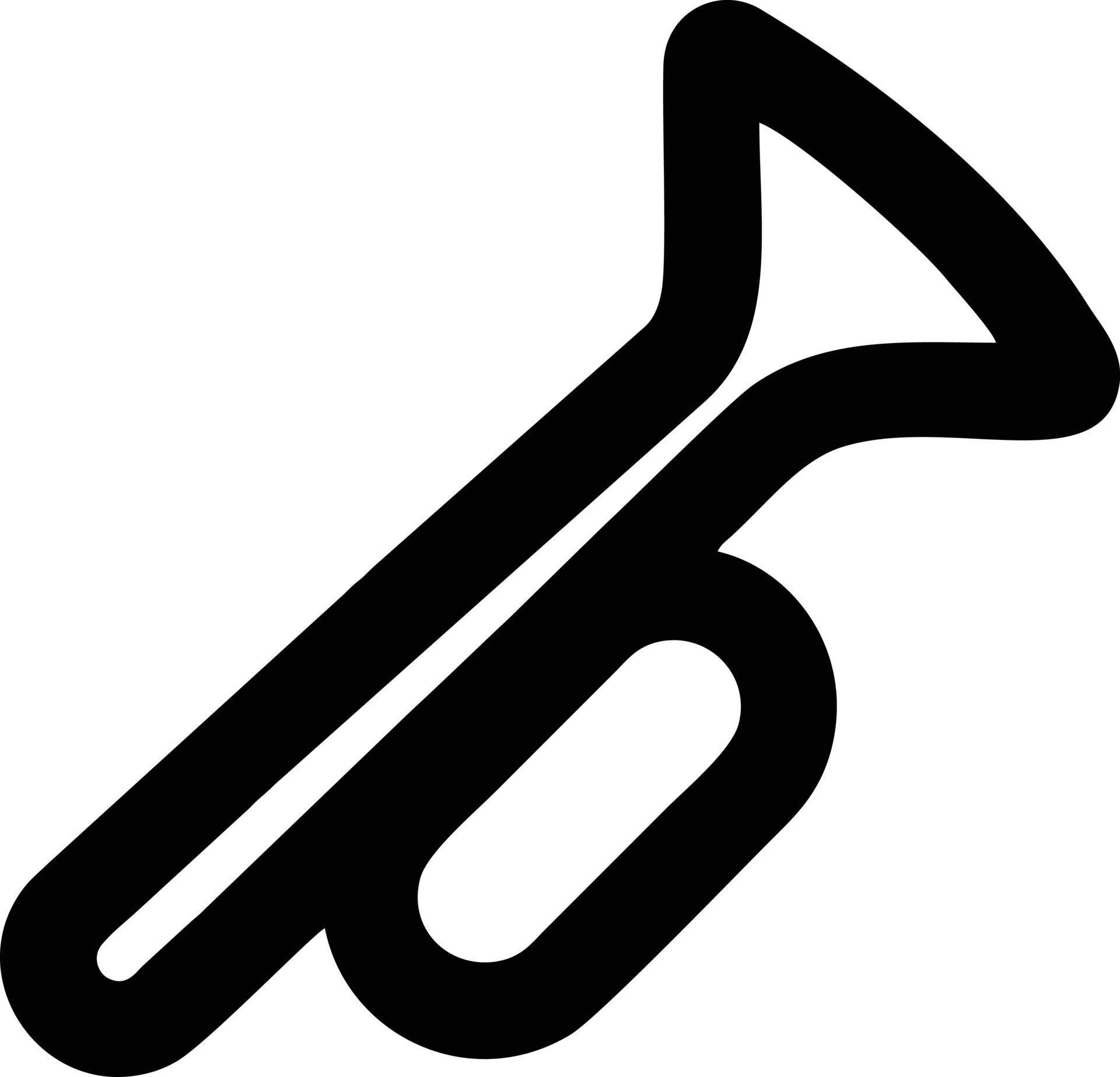 trumpet instrument icon symbol design vector image. Illustration of