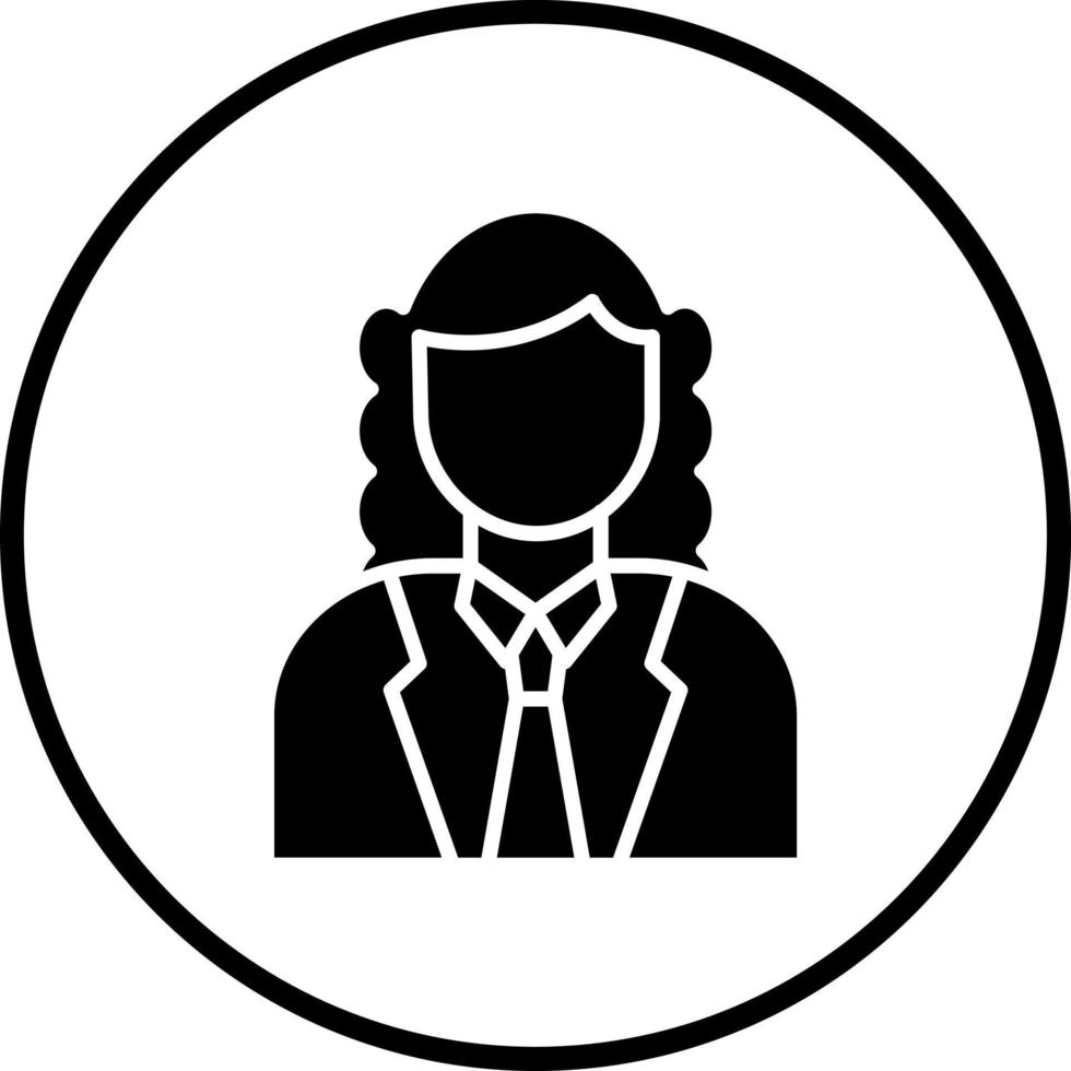 Judge Female Vector Icon Style