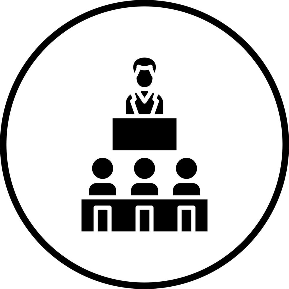Courtroom Vector Icon Style