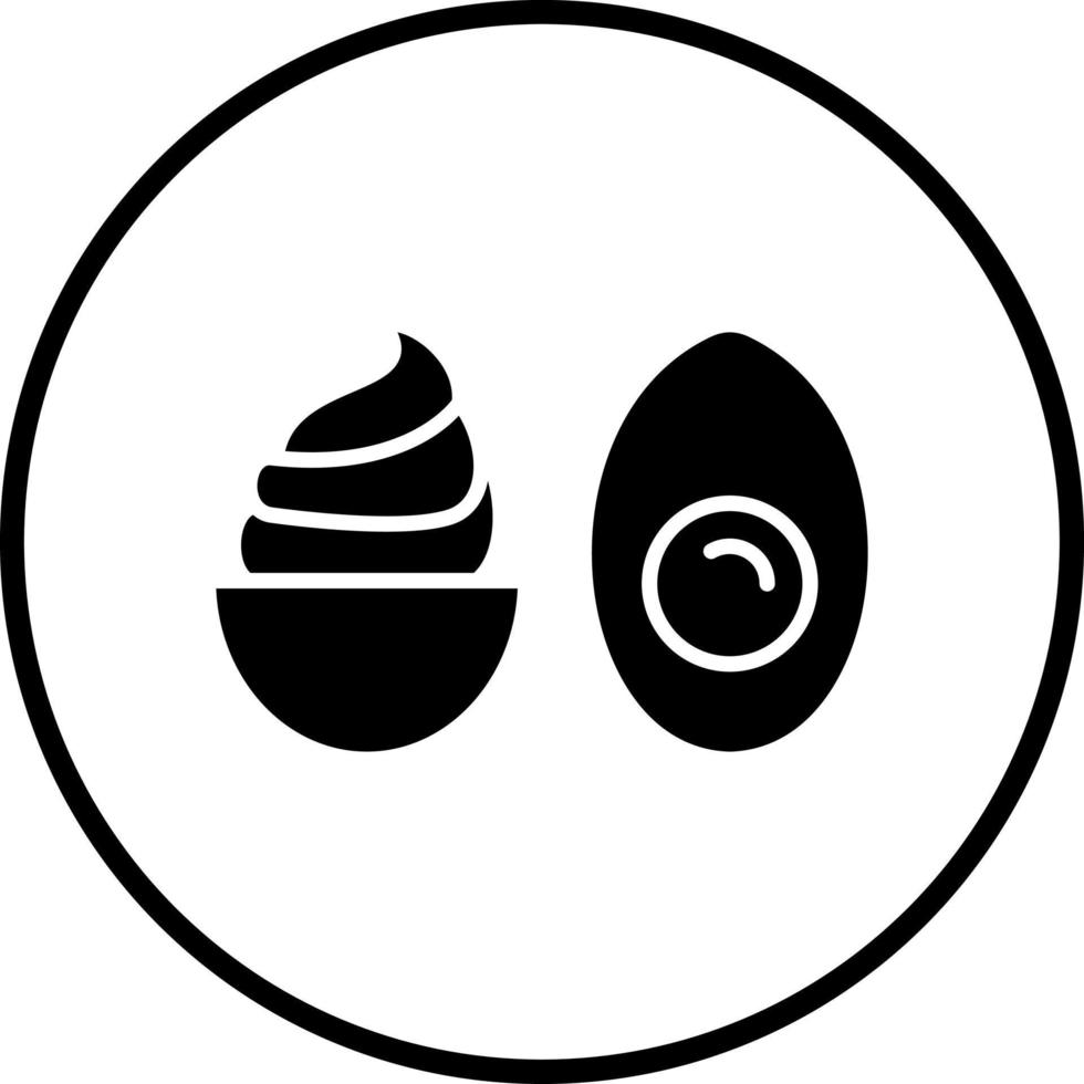 muy condimentado huevos vector icono estilo