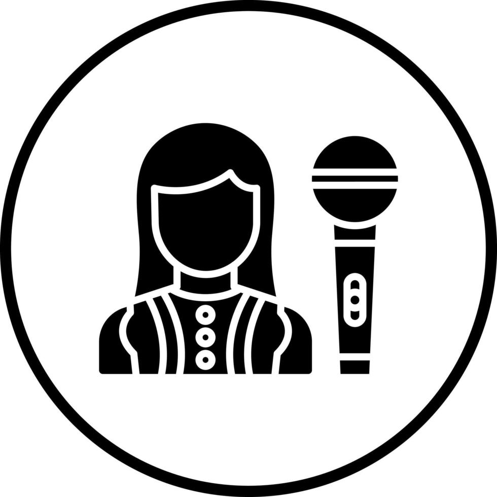 Host Female Vector Icon Style