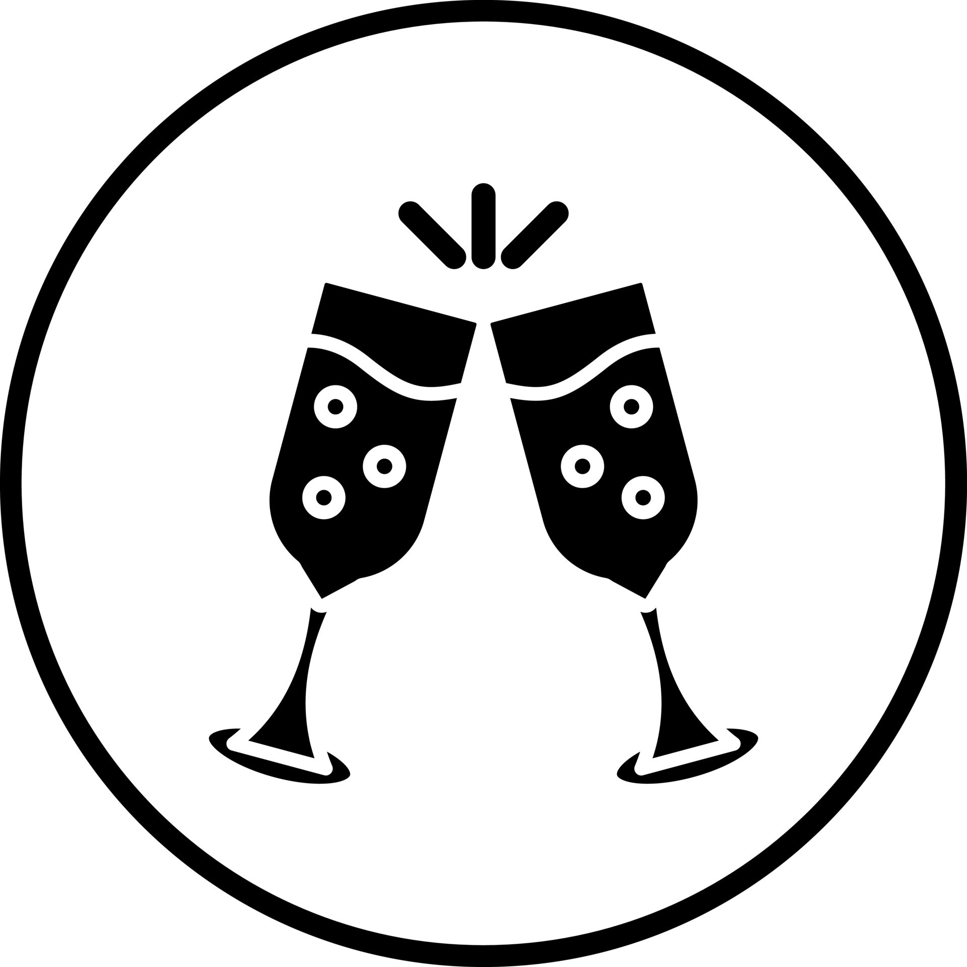 Champagne Glasses Vector Icon Style 22236173 Vector Art at Vecteezy