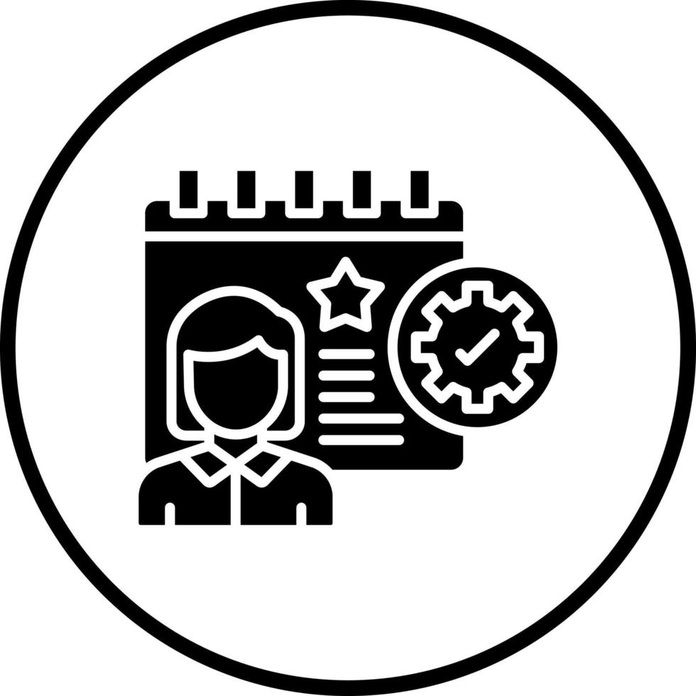 Event Planner Female Vector Icon Style