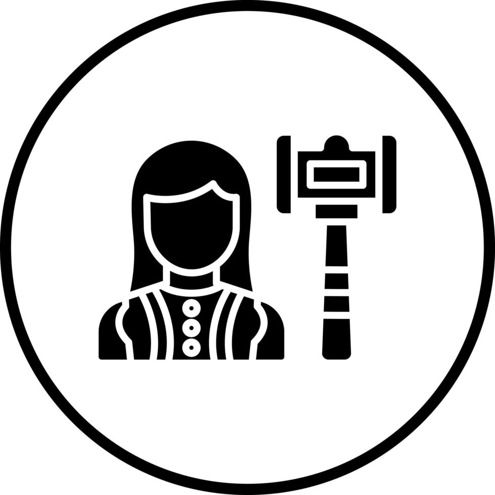 Judge Female Vector Icon Style