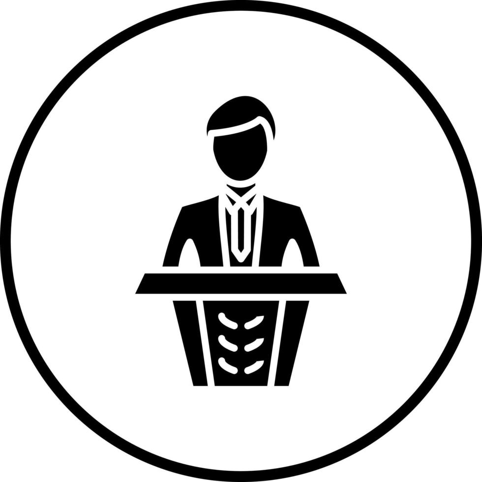 Giving Speech Vector Icon Style