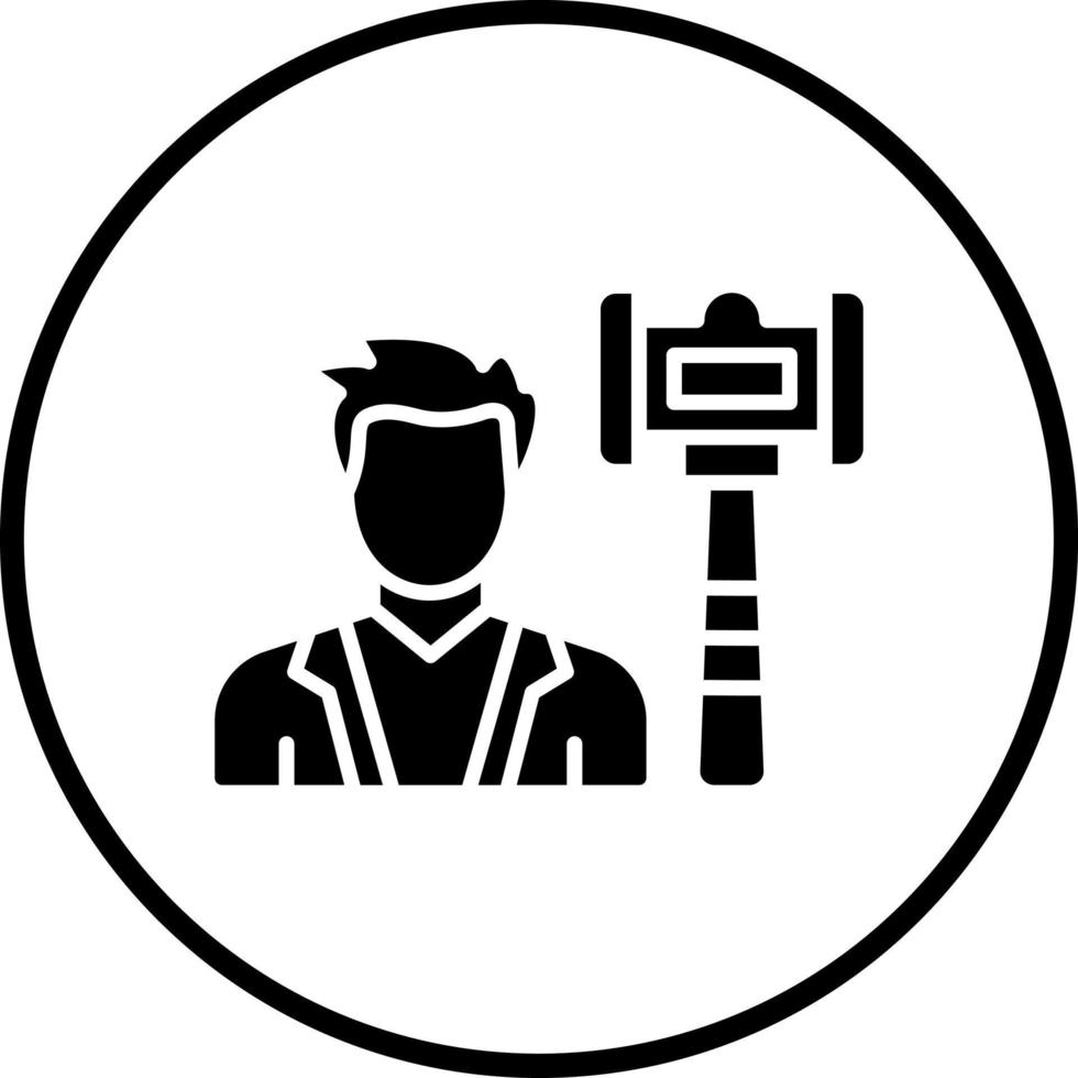 Judge Male Vector Icon Style