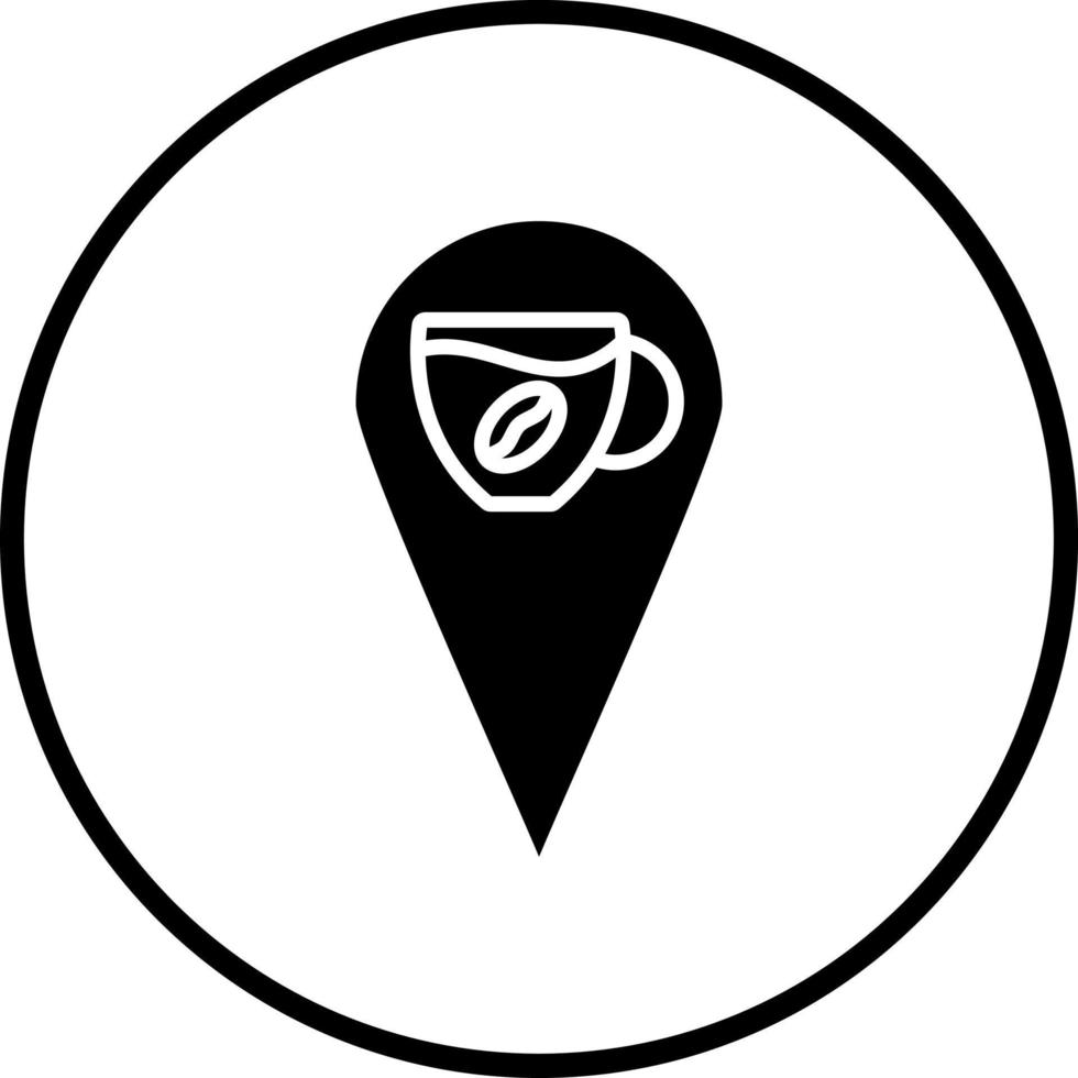 Cafe Location Vector Icon Style