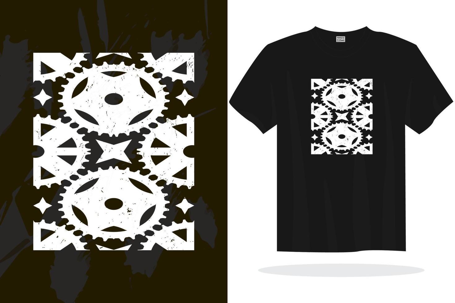 plantilla de vector de diseño de camiseta moderna con gráficos aleatorios