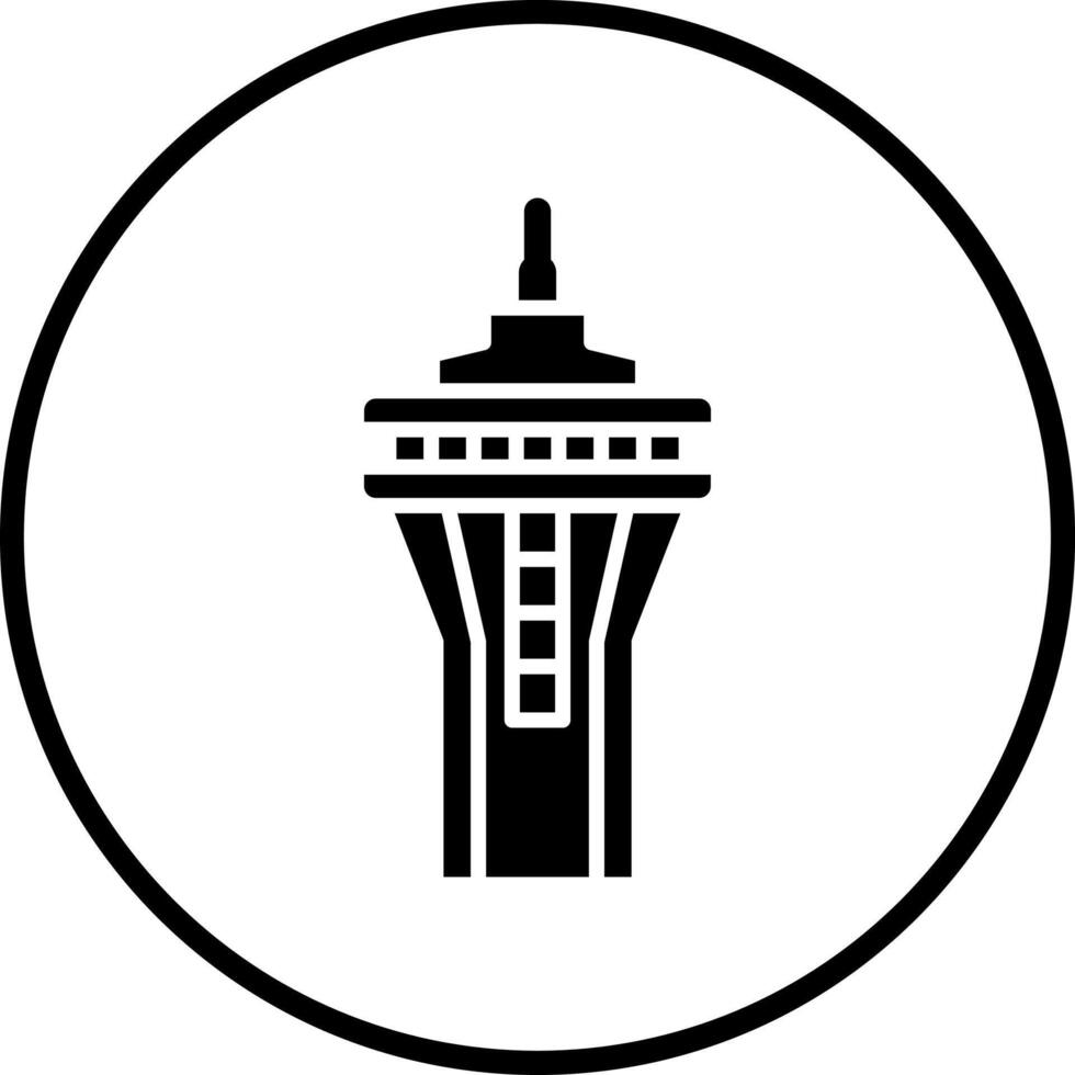 Space Needle Vector Icon Style