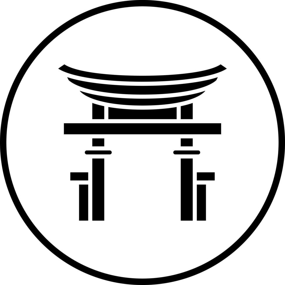 Torii Gate Vector Icon Style