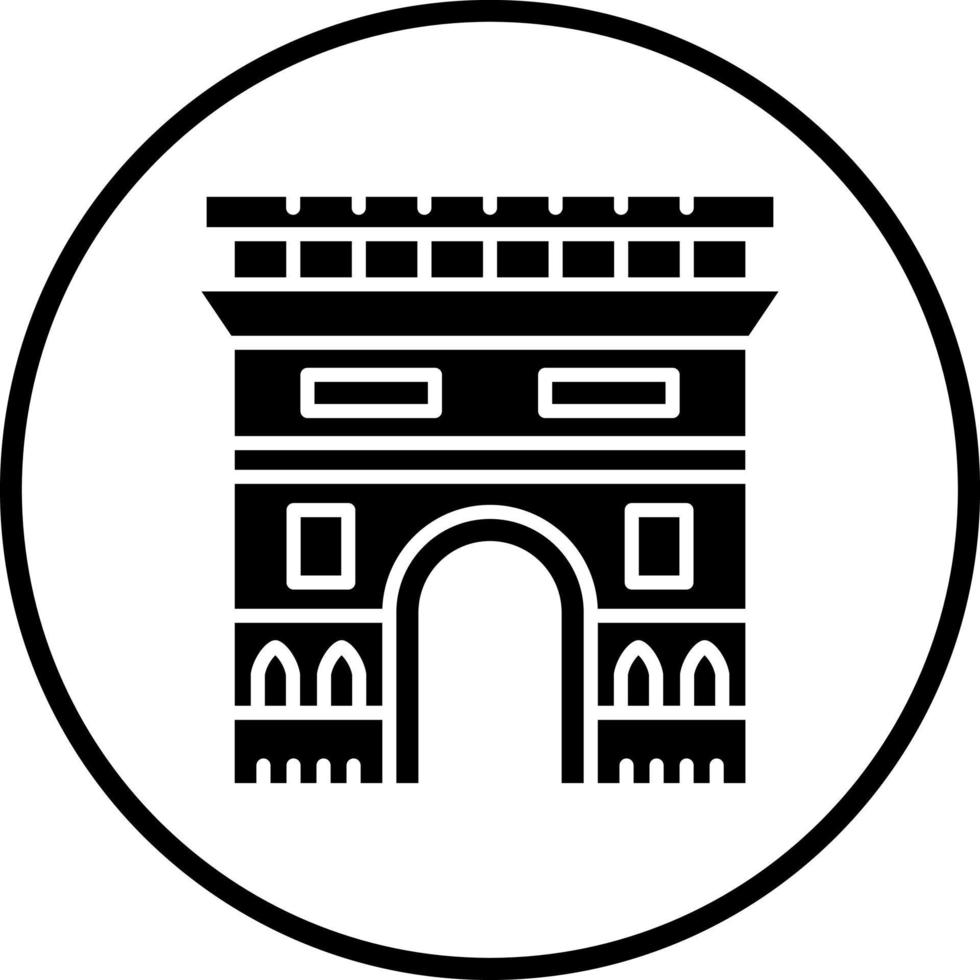 Arc De Triomphe Vector Icon Style