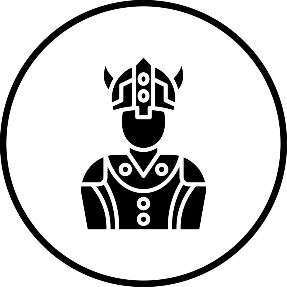 vikingo hombre vector icono estilo