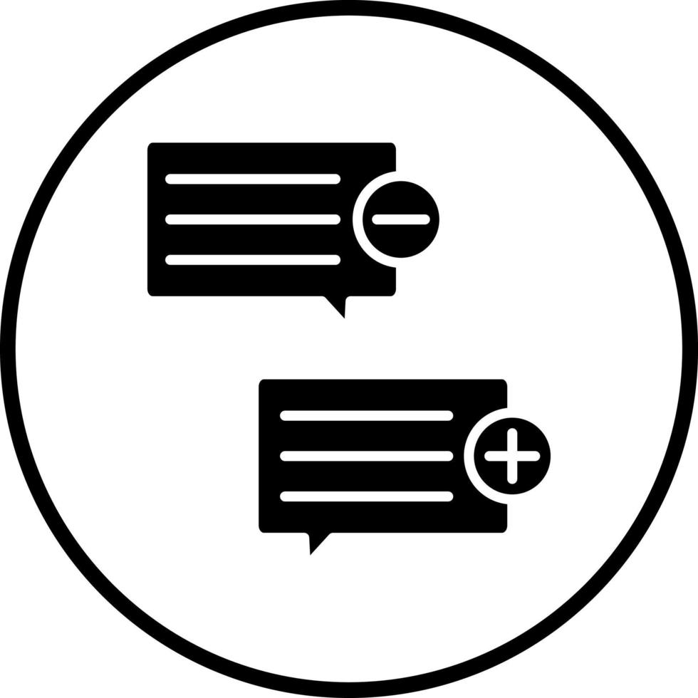 Plus And Minus Comments Vector Icon Style